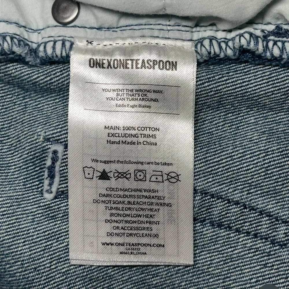 One by One Teaspoon Handmade Mini Skirt High Waist Fitted Short Length Size 26
